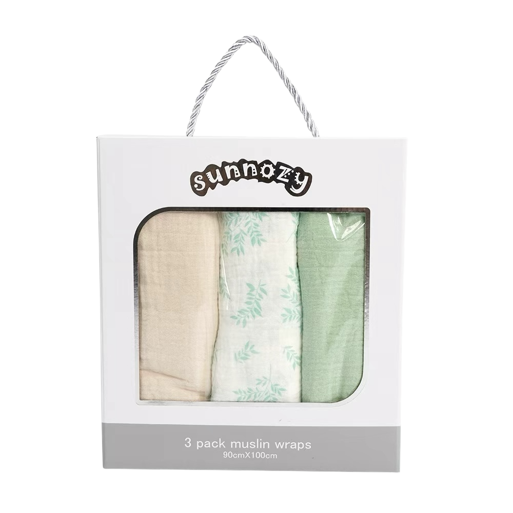 3PC Muslin Swaddle Sheets 100% Cotton