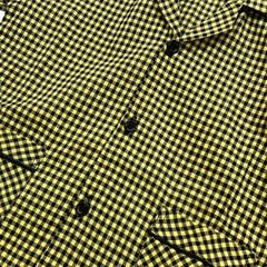 Yellow Checkered Cotton Night Suit