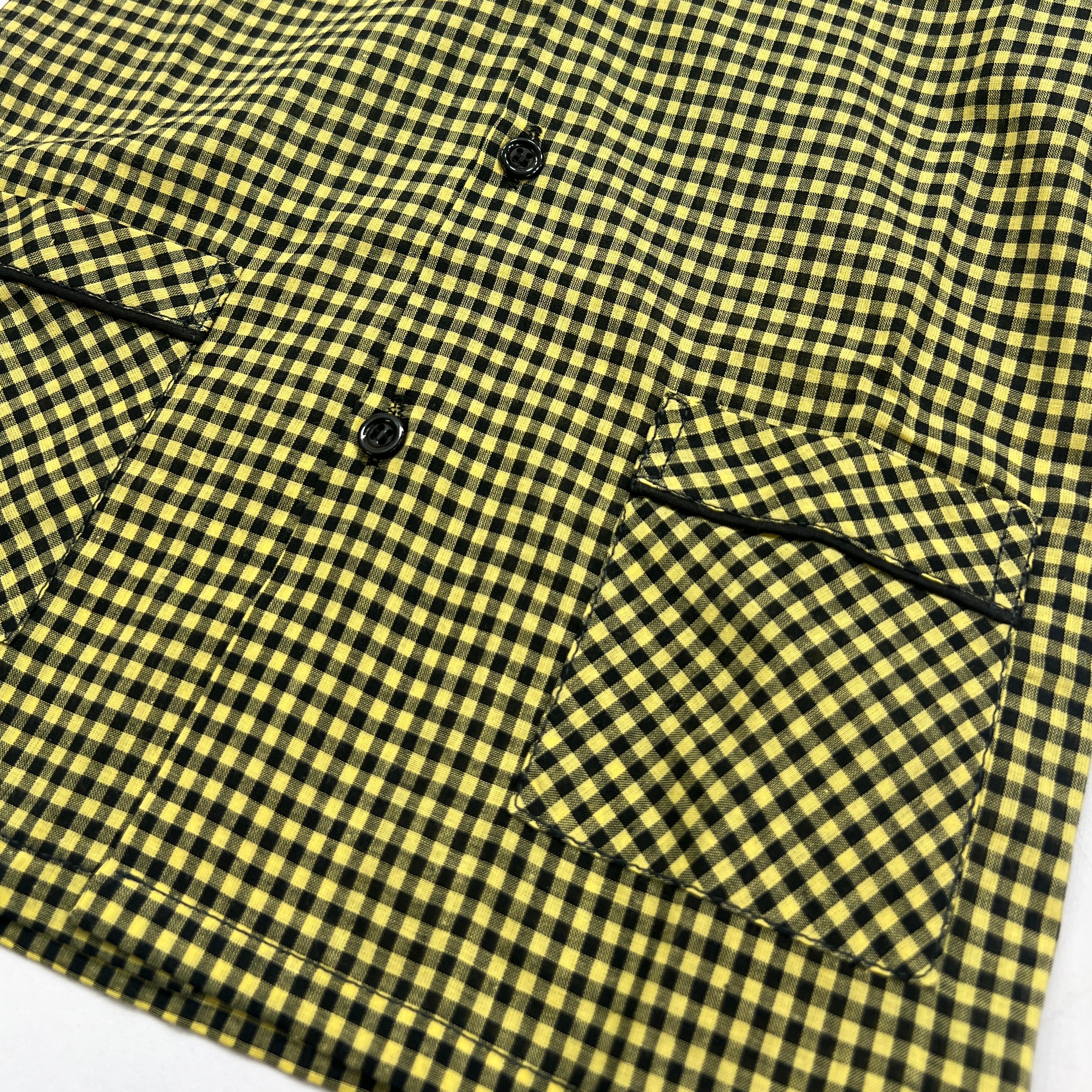 Yellow Checkered Cotton Night Suit