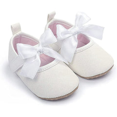 Baby Girl White Bow Pre Walker Pumps