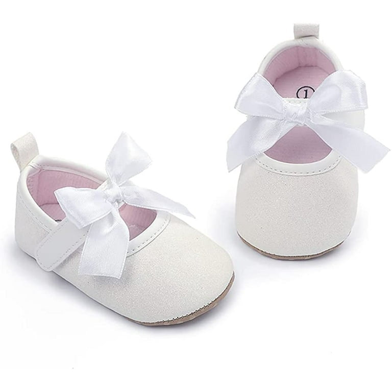 Baby Girl White Bow Pre Walker Pumps