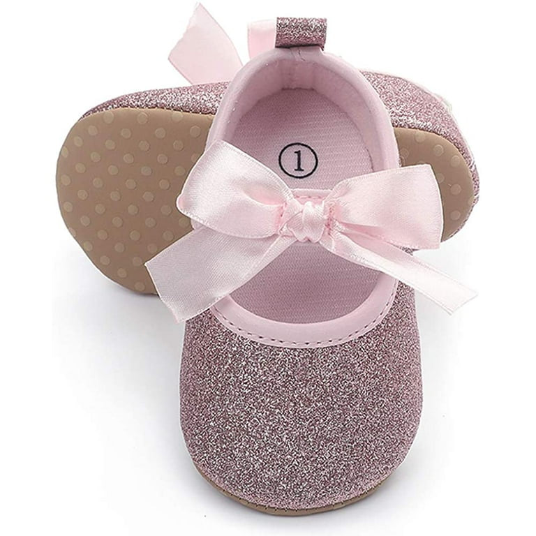 Baby Girl Pink Bow Pre Walker Pumps