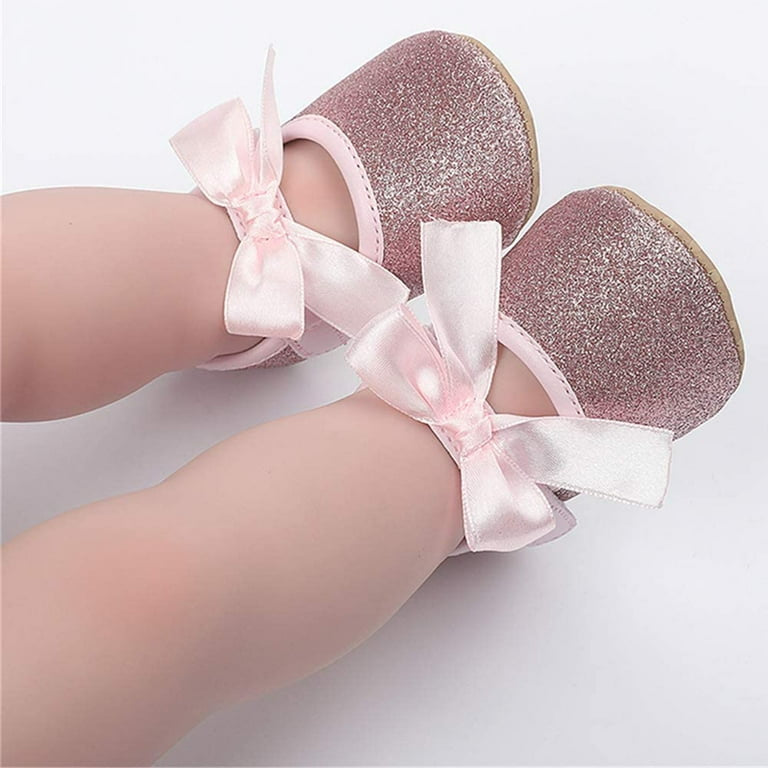 Baby Girl Pink Bow Pre Walker Pumps