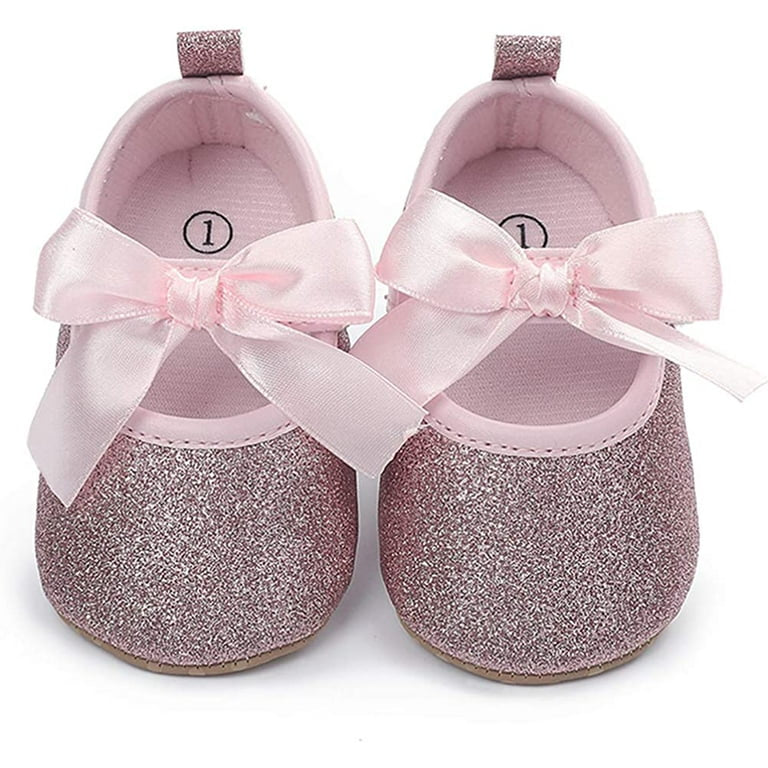 Baby Girl Pink Bow Pre Walker Pumps