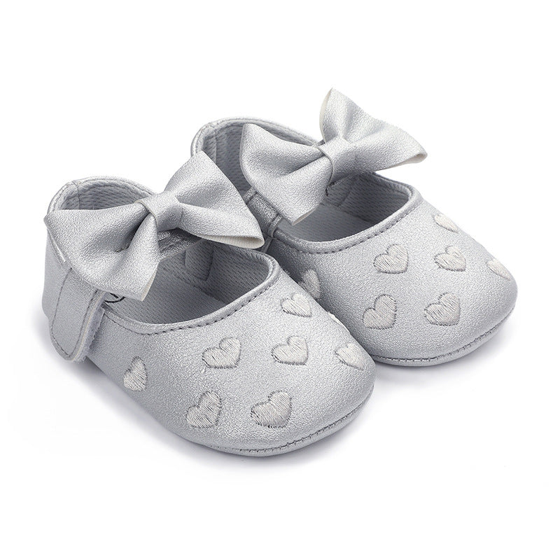 Silver Heart Pre Walker Pumps