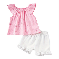 2PC Flutter Sleeve Top & Short