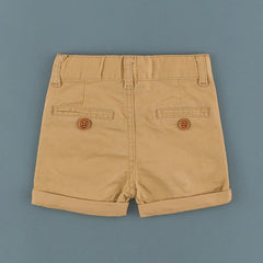Beige Cotton Shorts for Baby Boys
