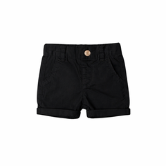 Black Cotton Shorts for Baby Boys