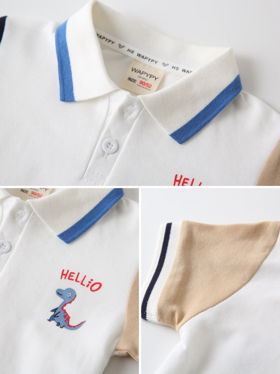 Baby Boy Cotton Dino Polo T-Shirt