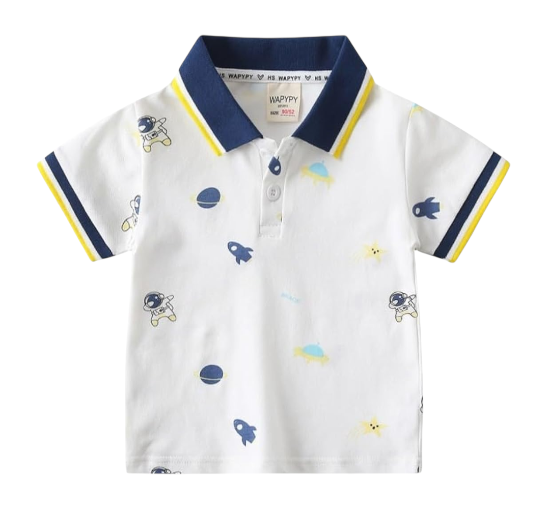 Baby Boy Space Polo T-Shirt