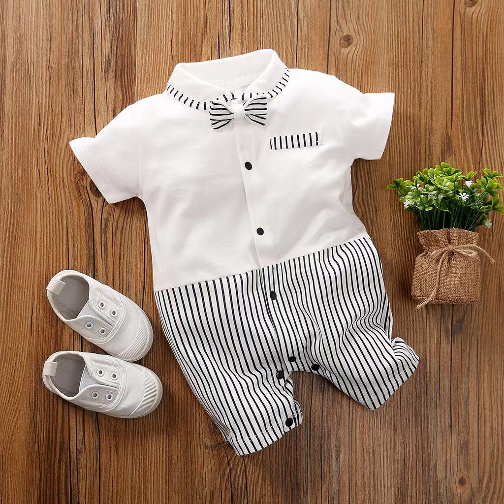 Baby Boy Black lining Formal Romper