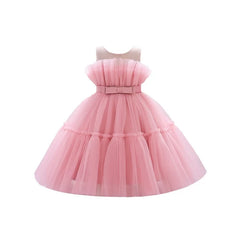 Tea Pink Gown Party wear Frock