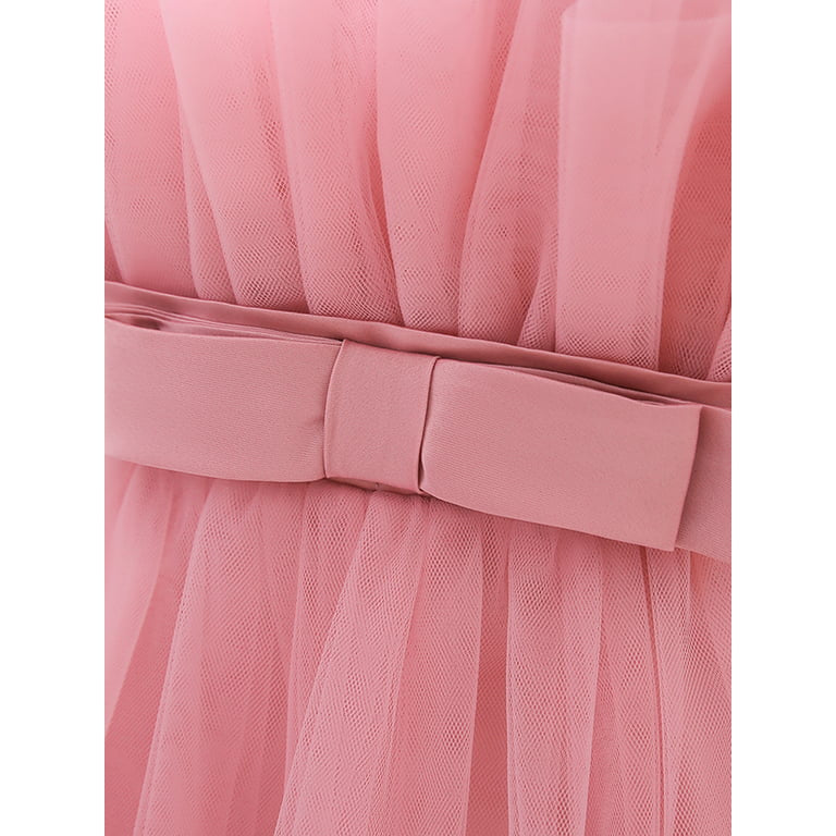 Tea Pink Gown Party wear Frock