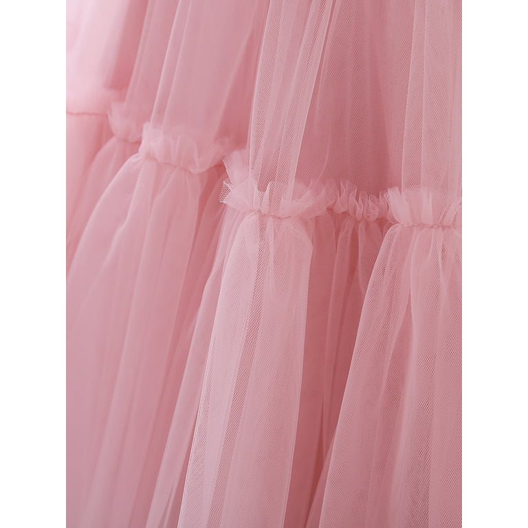 Tea Pink Gown Party wear Frock