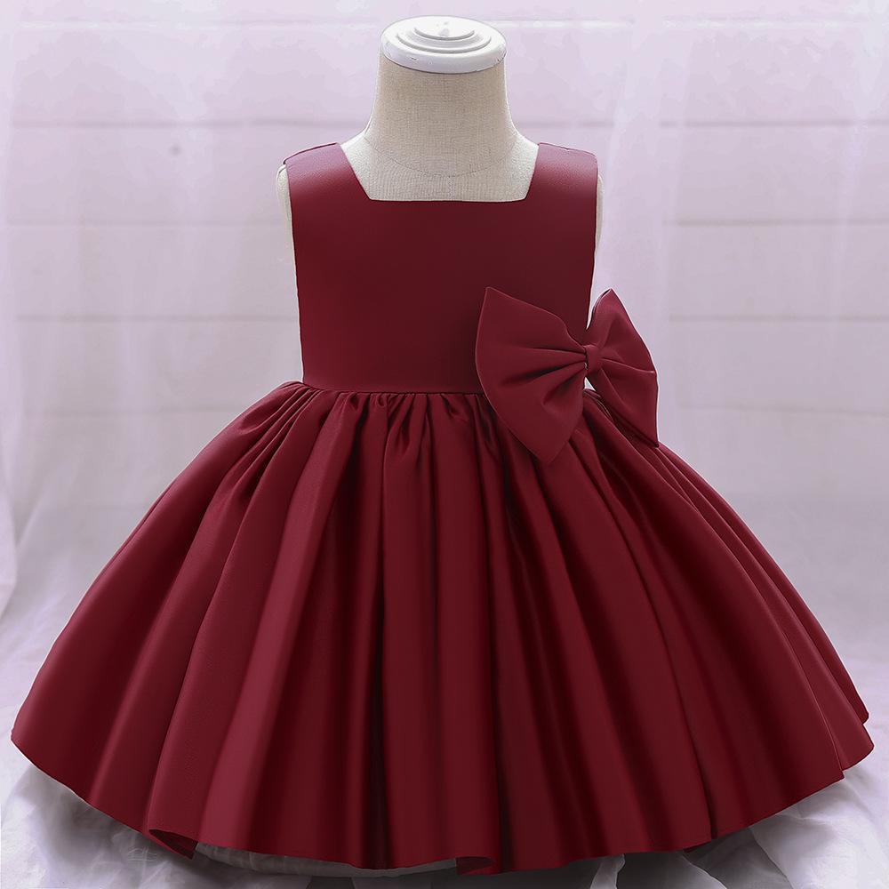 Maroon Silk Party Wear Frock