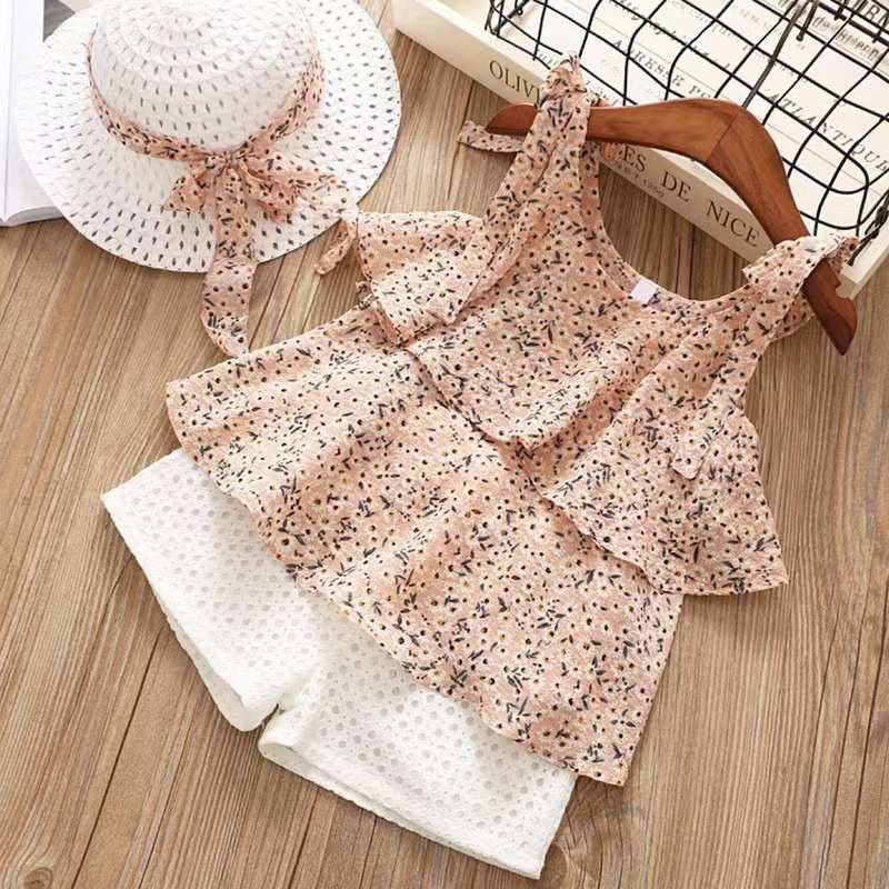 3PC Flower Print Suit