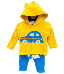 3PC Yellow Car Suit