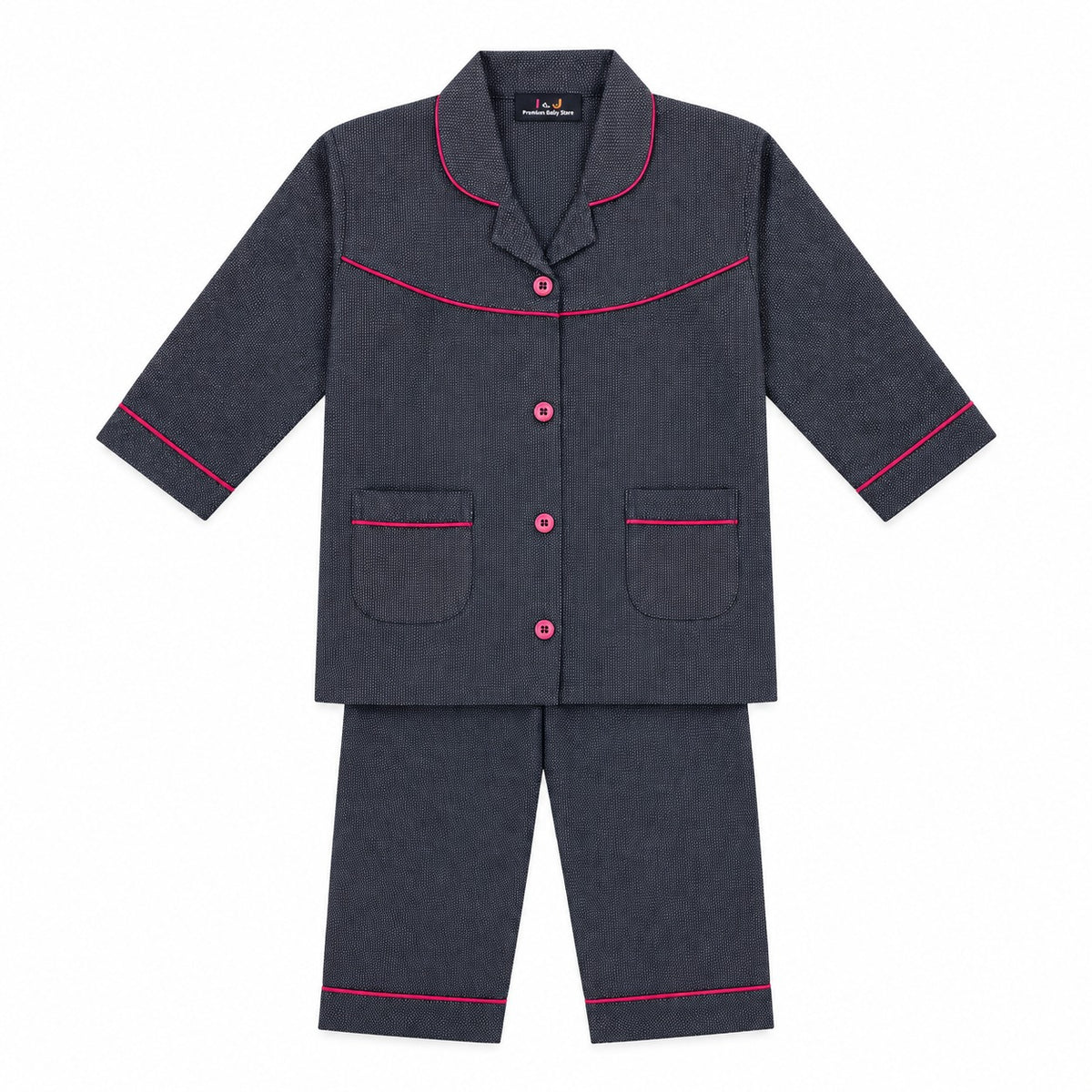 Baby Girl Full Sleeves Cotton Night Suit