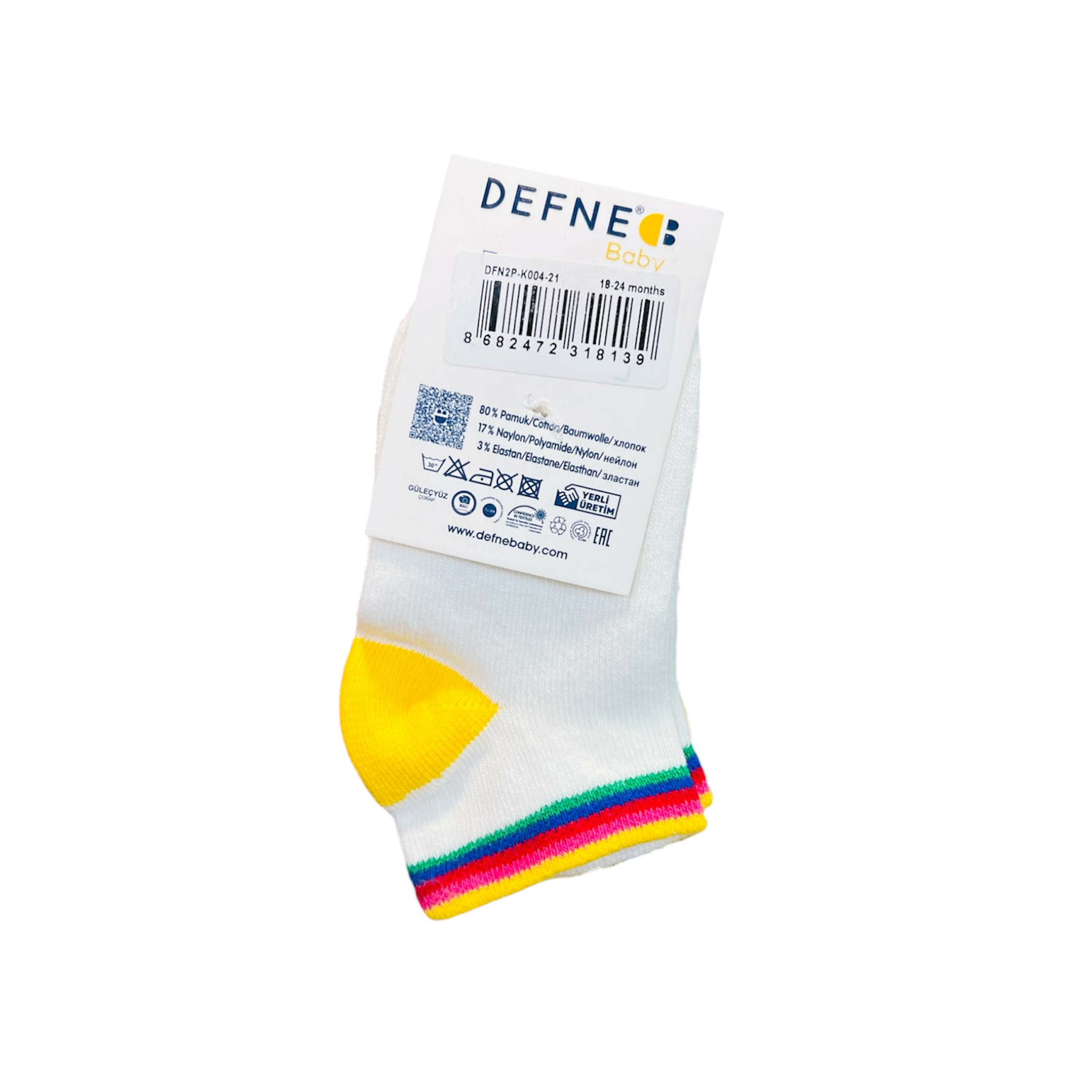Baby Ankle Trainer Socks – 2 Pair Pack
