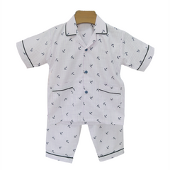 White Stripes Cotton Night suit