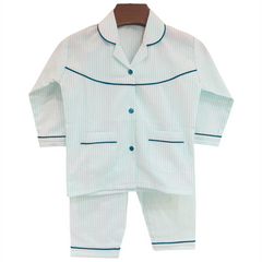 Green Stripes Cotton Night Suit