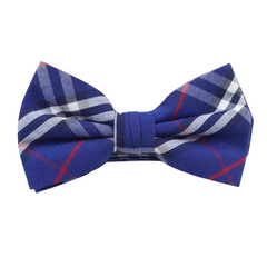 Blue Checkered Bow Tie