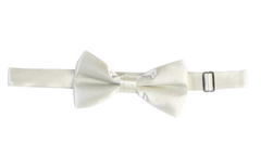 White Silk Bow Tie