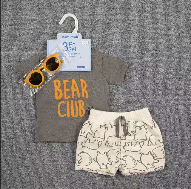 3 Piece Baby Boy Trendy Summer Set