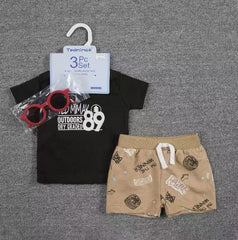 3 Piece Baby Boy Trendy Summer Set