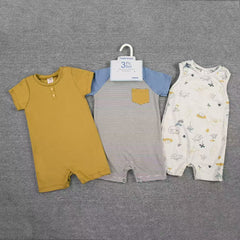 Baby Boy 3PC Dino Romper Set