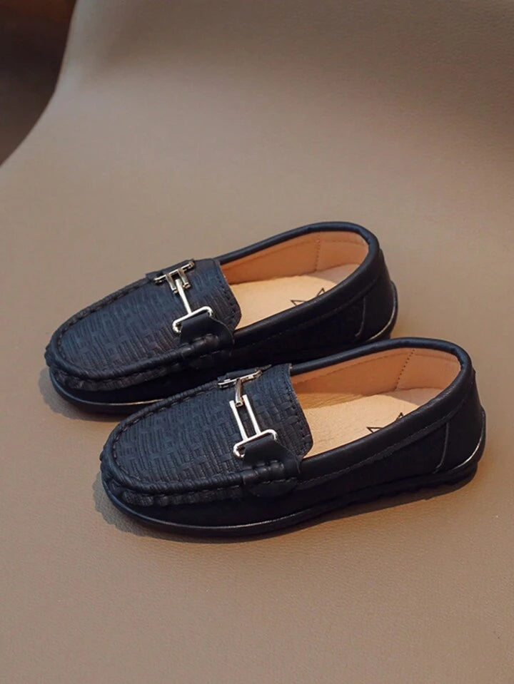 Black Buckle Loafers