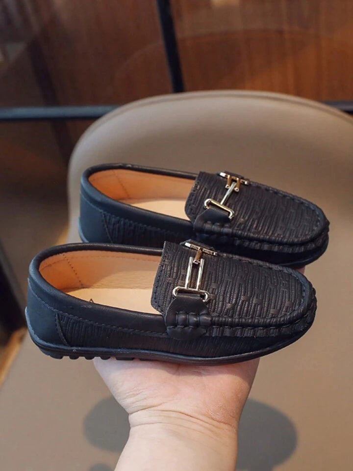 Black Buckle Loafers