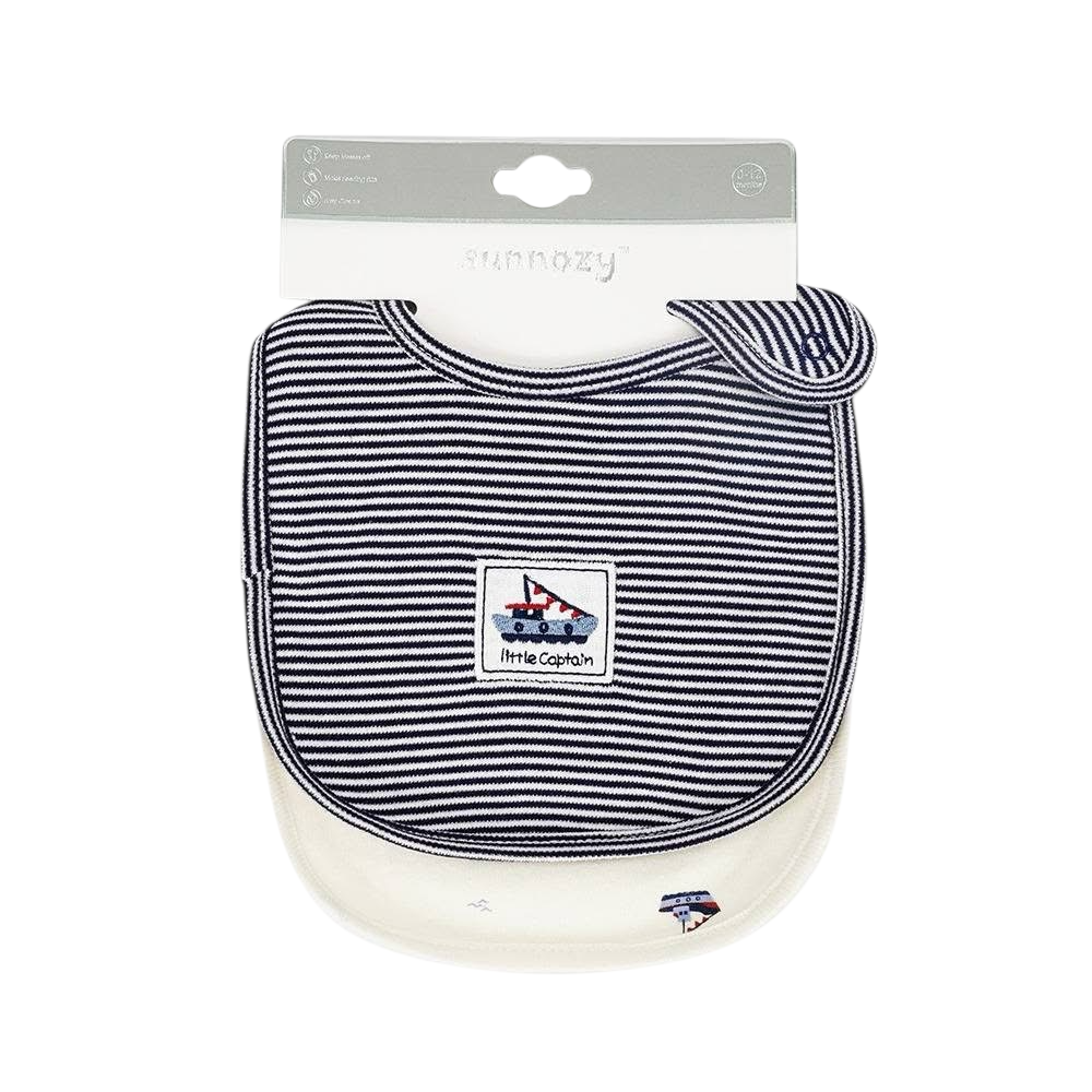 2PC little Captain Bib Set