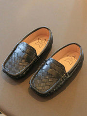 Woven Black Loafers