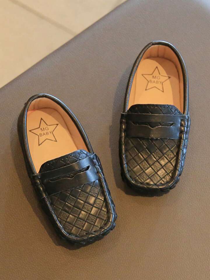 Woven Black Loafers