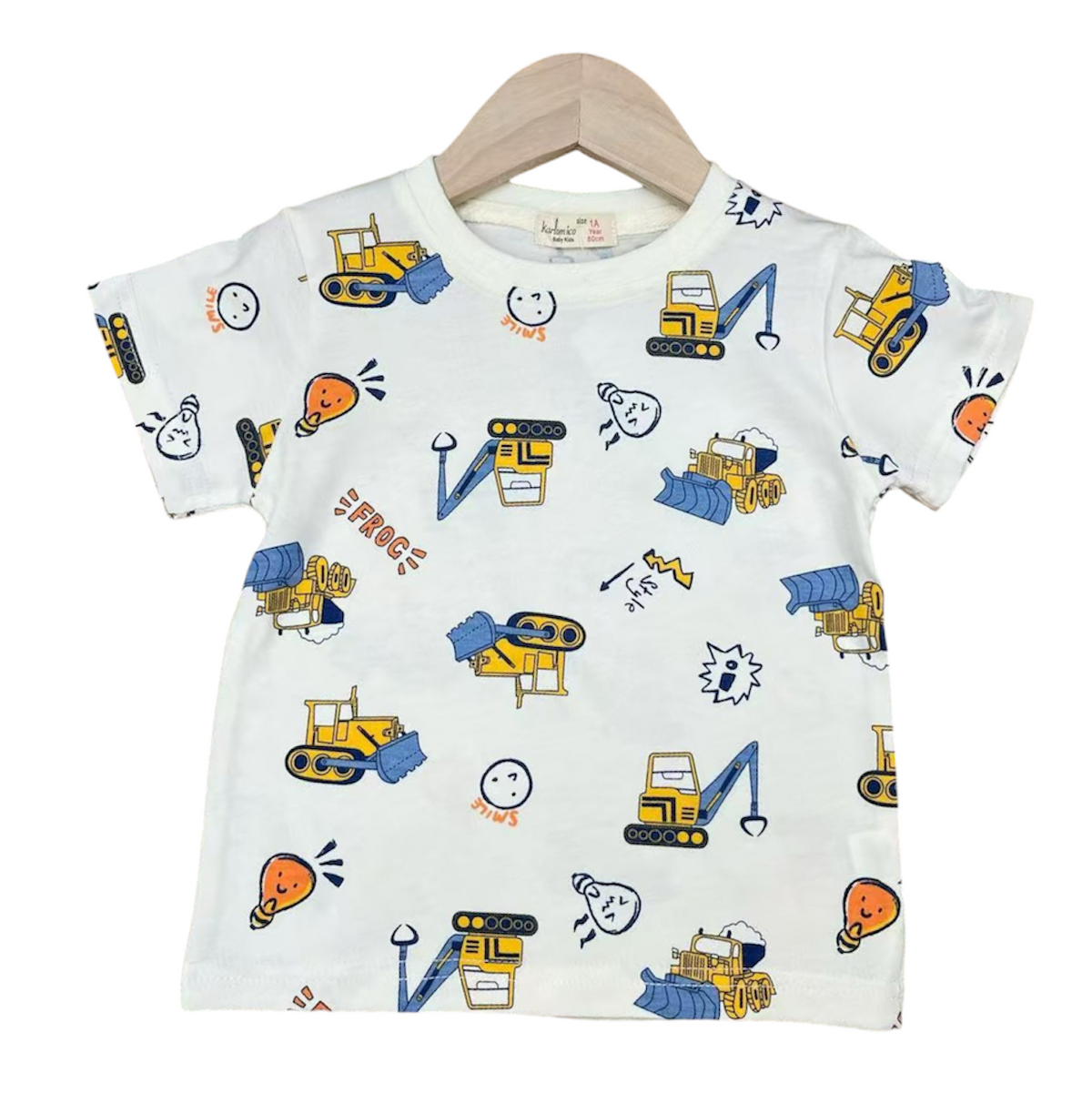 Baby Boy Excavator Design T-Shirt