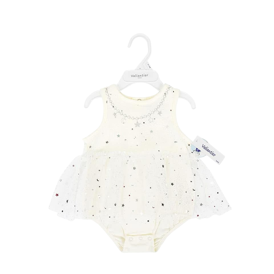 Silver Star White Bodysuit