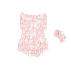 2PC Pink Floral Bodysuit
