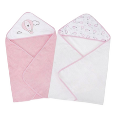 2PC Pink Hot Air Balloon Towel