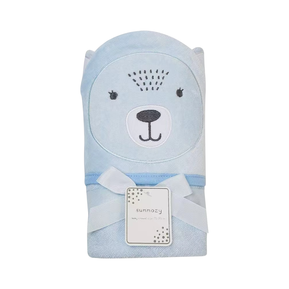 Blue Hooded Bath Towel
