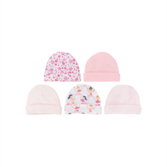 5 Pcs Infant Round Cap Set