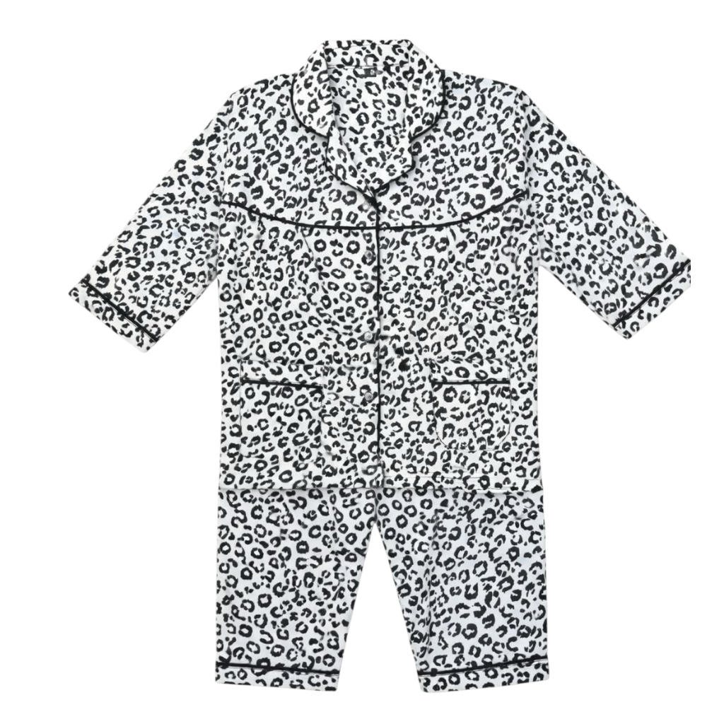 Black Bliss Print Full Sleeves Cotton Night Suit