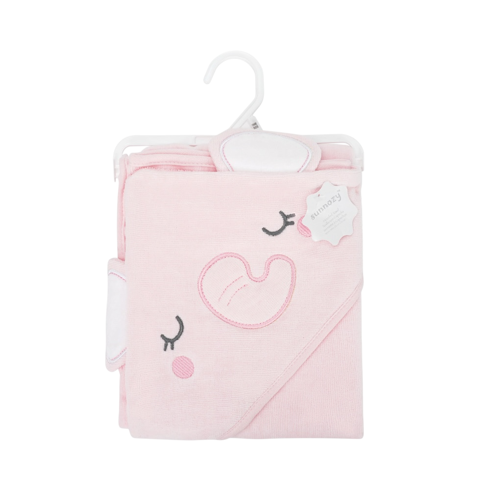 Pink Hooded Bath Towel