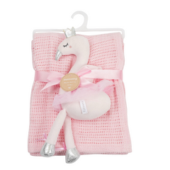 Pink Pelican Shawl + Soft Toy