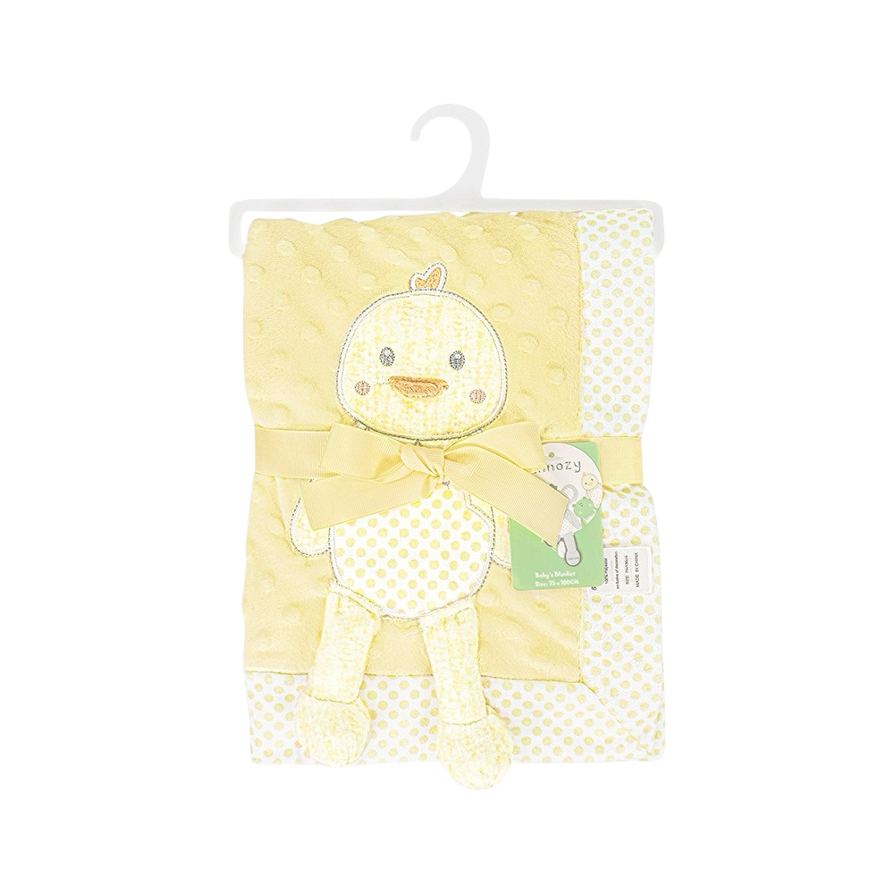 Yellow Blanket With Stuff Toy