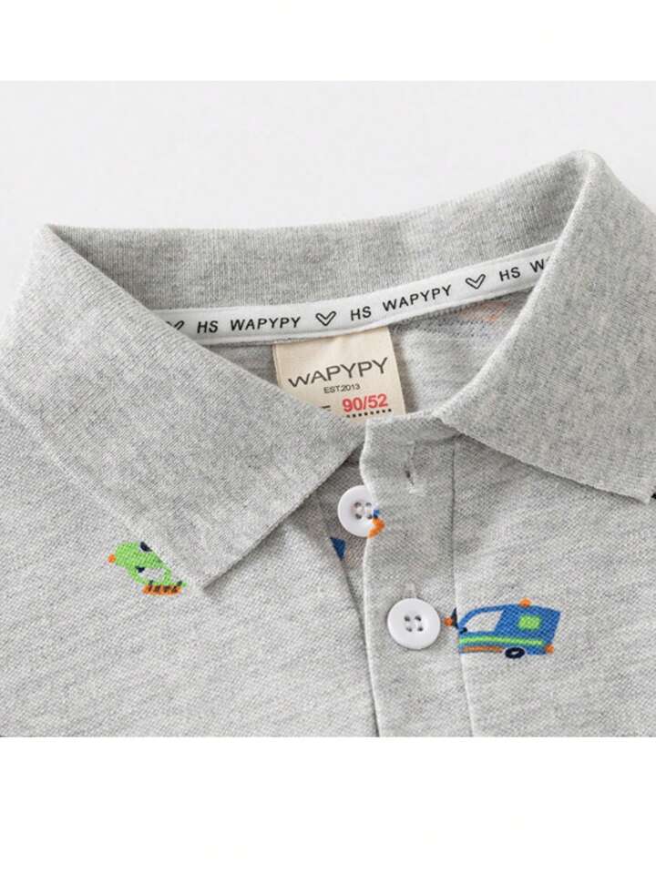 Car Grey Polo T-Shirt