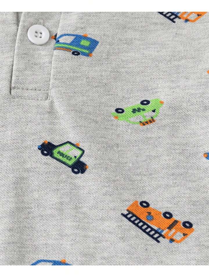 Car Grey Polo T-Shirt