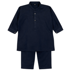 Baby Boy Blue Wash-N-Wear Kurta Trouser Set