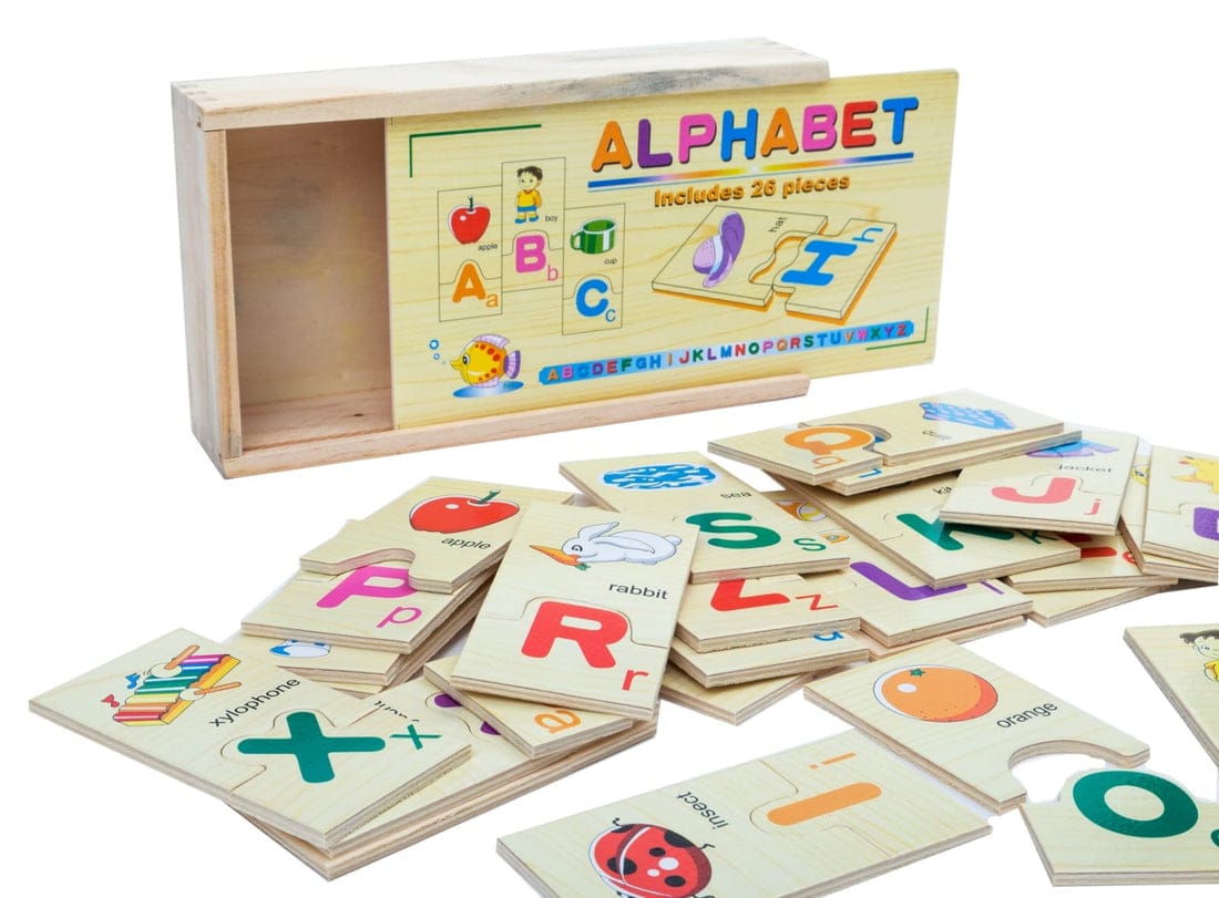 Wooden Alphabet Learning Puzzle Set