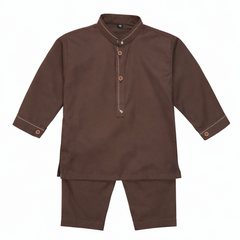 Baby Boy Brown Boski Kurta Trouser Set